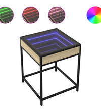 Couchtisch mit Infinity-LED Sonoma-Eiche 40x40x51 cm