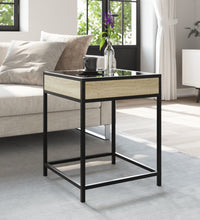 Couchtisch mit Infinity-LED Sonoma-Eiche 40x40x51 cm