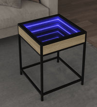 Couchtisch mit Infinity-LED Sonoma-Eiche 40x40x51 cm