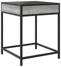 Couchtisch mit Infinity-LED Grau Sonoma 40x40x51 cm