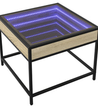 Couchtisch mit Infinity-LED Sonoma-Eiche 50x50x41 cm