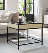 Couchtisch mit Infinity-LED Sonoma-Eiche 50x50x41 cm