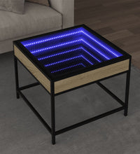 Couchtisch mit Infinity-LED Sonoma-Eiche 50x50x41 cm