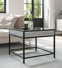 Couchtisch mit Infinity-LED Grau Sonoma 50x50x41 cm