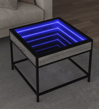 Couchtisch mit Infinity-LED Grau Sonoma 50x50x41 cm