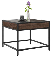 Couchtisch mit Infinity-LED Braun Eichen-Optik 50x50x41 cm