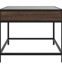 Couchtisch mit Infinity-LED Braun Eichen-Optik 50x50x41 cm