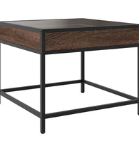 Couchtisch mit Infinity-LED Braun Eichen-Optik 50x50x41 cm