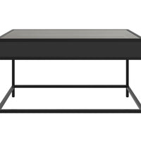 Couchtisch mit Infinity-LED Schwarz 70x50x41 cm