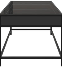 Couchtisch mit Infinity-LED Schwarz 70x50x41 cm