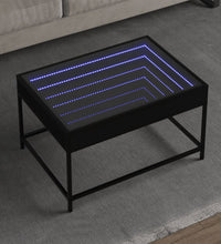 Couchtisch mit Infinity-LED Schwarz 70x50x41 cm