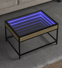 Couchtisch mit Infinity-LED Sonoma-Eiche 70x50x41 cm