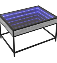 Couchtisch mit Infinity-LED Grau Sonoma 70x50x41 cm