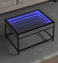 Couchtisch mit Infinity-LED Grau Sonoma 70x50x41 cm