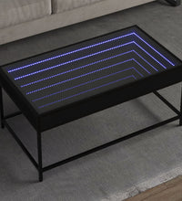 Couchtisch mit Infinity-LED Schwarz 90x50x41 cm