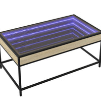 Couchtisch mit Infinity-LED Sonoma-Eiche 90x50x41 cm