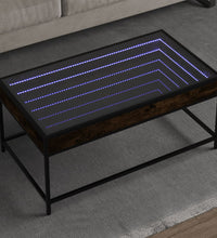 Couchtisch mit Infinity-LED Räuchereiche 90x50x41 cm