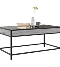 Couchtisch mit Infinity-LED Grau Sonoma 90x50x41 cm