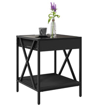 Couchtisch mit Infinity-LED Schwarz 40x40x49 cm