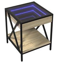 Couchtisch mit Infinity-LED Sonoma-Eiche 40x40x49 cm