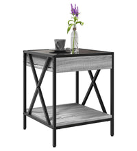 Couchtisch mit Infinity-LED Grau Sonoma 40x40x49 cm