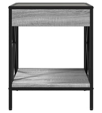 Couchtisch mit Infinity-LED Grau Sonoma 40x40x49 cm