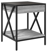 Couchtisch mit Infinity-LED Grau Sonoma 40x40x49 cm