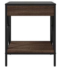 Couchtisch mit Infinity-LED Braun Eichen-Optik 40x40x49 cm