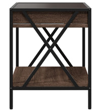 Couchtisch mit Infinity-LED Braun Eichen-Optik 40x40x49 cm