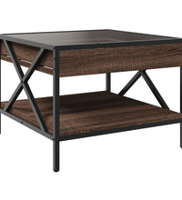 Couchtisch mit Infinity-LED Braun Eichen-Optik 50x50x38 cm