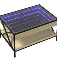 Couchtisch mit Infinity-LED Sonoma-Eiche 70x50x38 cm