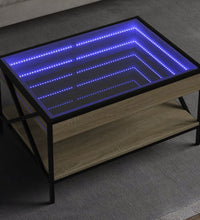 Couchtisch mit Infinity-LED Sonoma-Eiche 70x50x38 cm