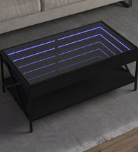 Couchtisch mit Infinity-LED Schwarz 90x50x38 cm