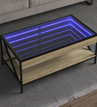 Couchtisch mit Infinity-LED Sonoma-Eiche 90x50x38 cm