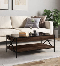 Couchtisch mit Infinity-LED Braun Eichen-Optik 90x50x38 cm