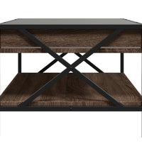 Couchtisch mit Infinity-LED Braun Eichen-Optik 90x50x38 cm