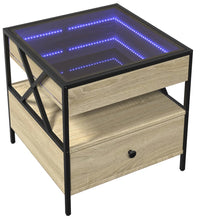 Couchtisch mit Infinity-LED Sonoma-Eiche 50x50x51 cm