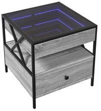 Couchtisch mit Infinity-LED Grau Sonoma 50x50x51 cm