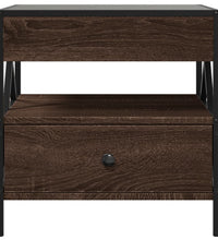 Couchtisch mit Infinity-LED Braun Eichen-Optik 50x50x51 cm