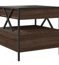 Couchtisch mit Infinity-LED Braun Eichen-Optik 50x50x51 cm