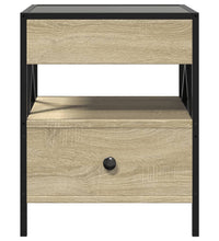 Couchtisch mit Infinity-LED Sonoma-Eiche 40x40x51 cm