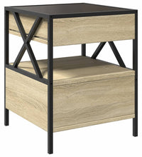 Couchtisch mit Infinity-LED Sonoma-Eiche 40x40x51 cm