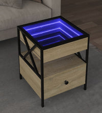 Couchtisch mit Infinity-LED Sonoma-Eiche 40x40x51 cm