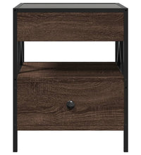 Couchtisch mit Infinity-LED Braun Eichen-Optik 40x40x51 cm