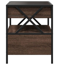 Couchtisch mit Infinity-LED Braun Eichen-Optik 40x40x51 cm