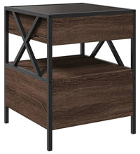 Couchtisch mit Infinity-LED Braun Eichen-Optik 40x40x51 cm