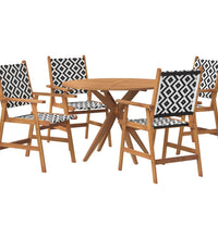 5-tlg. Garten-Essgruppe Massivholz Akazie