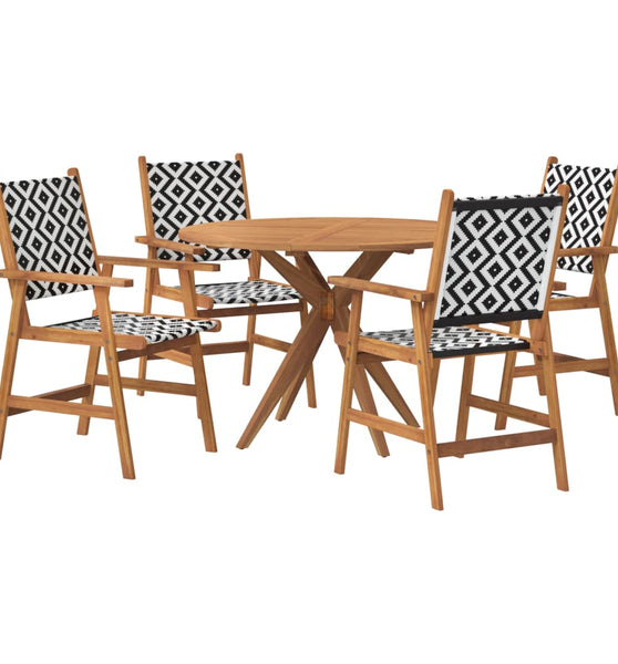 5-tlg. Garten-Essgruppe Massivholz Akazie