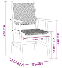 5-tlg. Garten-Essgruppe Massivholz Akazie