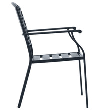 Gartenstuhl-Set 3-tlg. Stapelbar Pulverbeschichteter Stahl